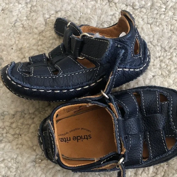 Stride Rite Dark Blue Baby Sandals - Picture 3 of 6